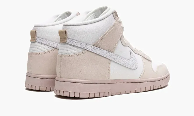 Кроссовки Nike Dunk High Retro PRM «Cracked Leather Swoosh» розовый