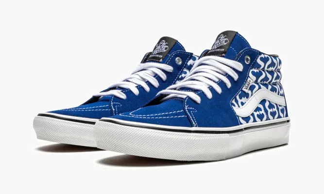 Кроссовки Vans Skate Grosso Mid «Supreme - Monogram S - Royal» синий