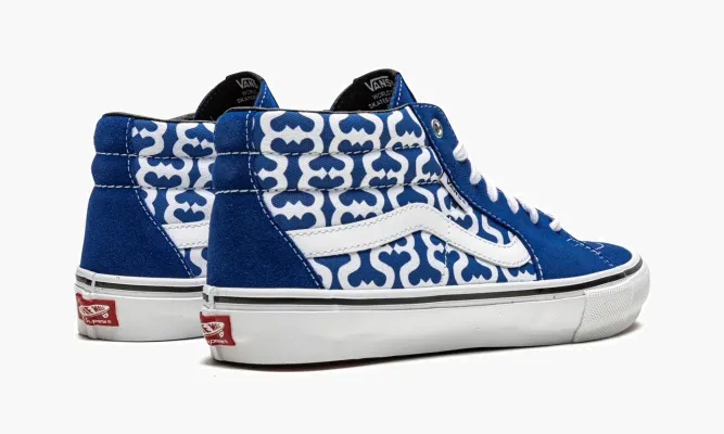 Кроссовки Vans Skate Grosso Mid «Supreme - Monogram S - Royal» синий