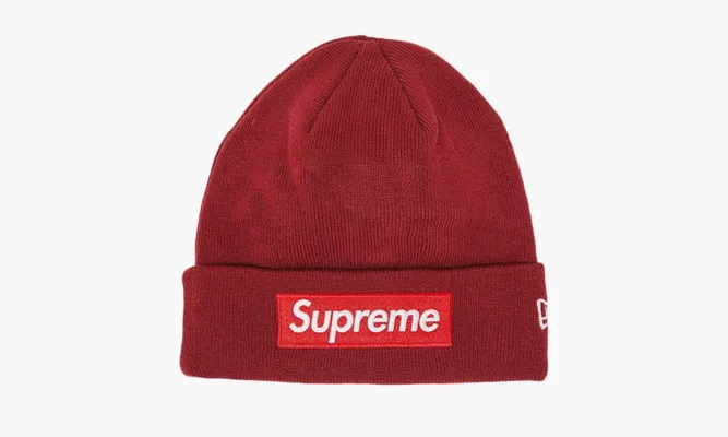 Аксессуары Supreme x New Era Box Logo Beanie «Cardinal» красный