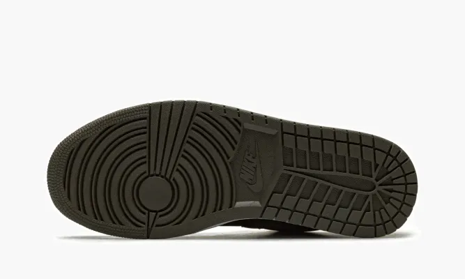 Кроссовки Air Jordan 1 Low SE WMNS «Black / Olive / Bright Crimson» зеленый