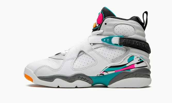 Кроссовки Air Jordan 8 Retro GS «South Beach» белый