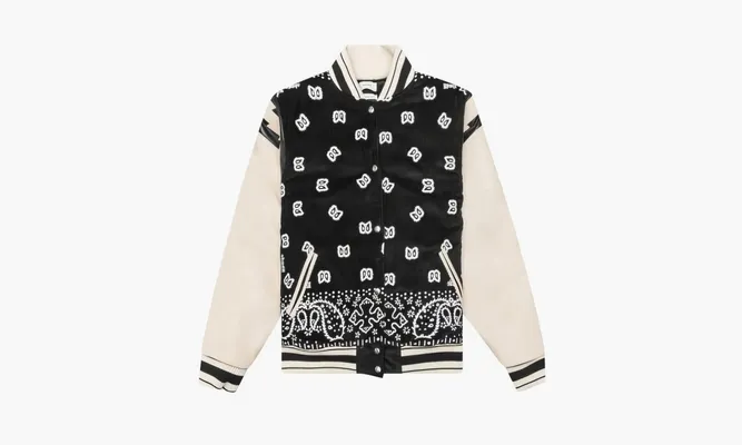 Одежда RHUDE Bandana Bomber Jacket «Black White» черный