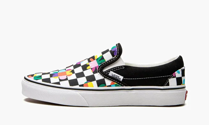 Кроссовки Vans Classic Slip-on «Floral Checkerboard» разноцветный
