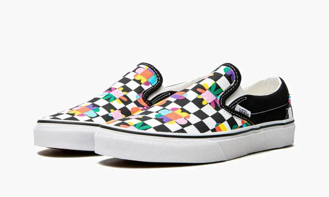 Кроссовки Vans Classic Slip-on «Floral Checkerboard» разноцветный