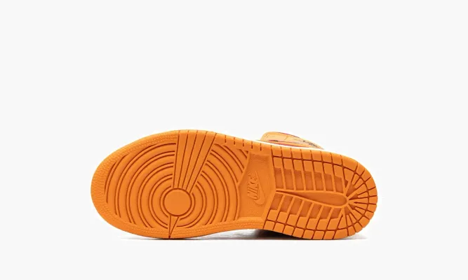 Для самых маленьких Air Jordan 1 Mid PS «Vivid Orange» оранжевый