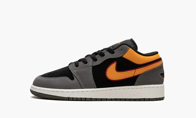 Кроссовки Air Jordan 1 Low SE GS «Vivid Orange» зеленый