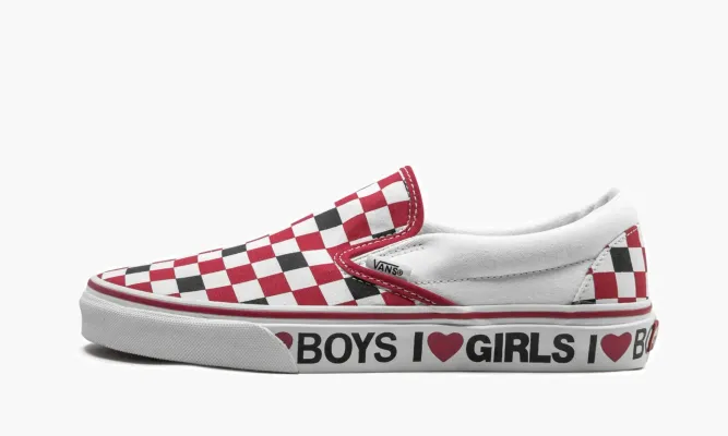 Кроссовки Vans Classic Slip-on «I Heart» разноцветный