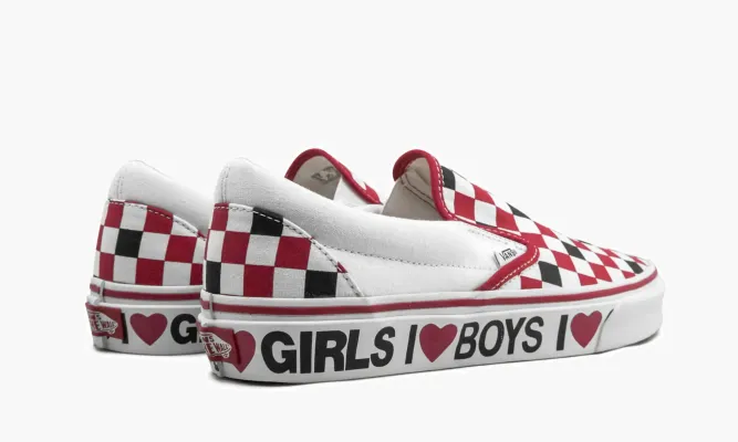 Кроссовки Vans Classic Slip-on «I Heart» разноцветный