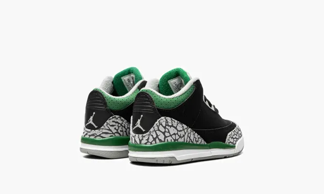 Для самых маленьких Air Jordan 3 Retro TD «Pine Green» черный