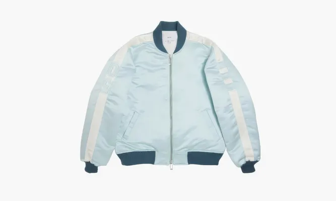 Одежда RHUDE Boys 02 Satin Bomber «mint Cream» lightBlue