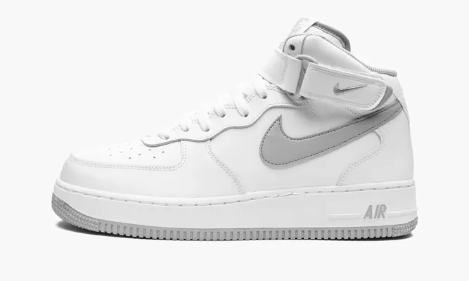 Кроссовки Air Force 1 Mid «White/Grey» белый