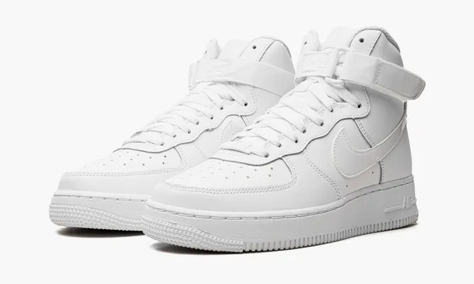 Кроссовки Nike Air Force 1 High GS «Triple White» белый