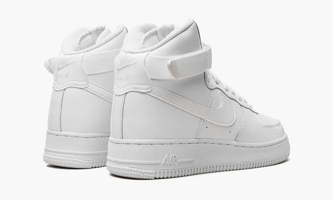 Кроссовки Nike Air Force 1 High GS «Triple White» белый