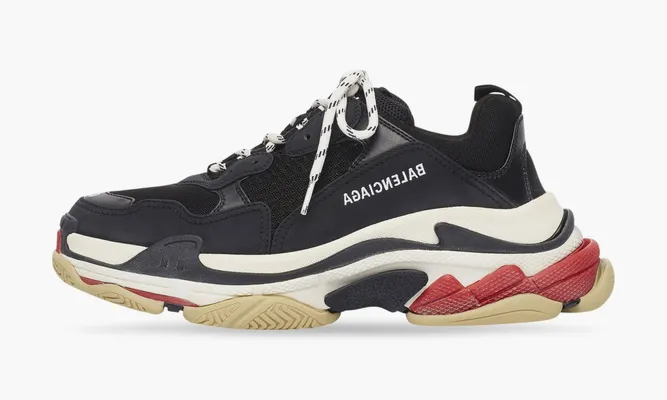 Кроссовки Balenciaga Triple S «Black White Red» черный