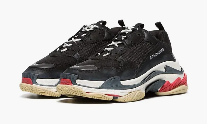 Кроссовки Balenciaga Triple S «Black White Red» черный