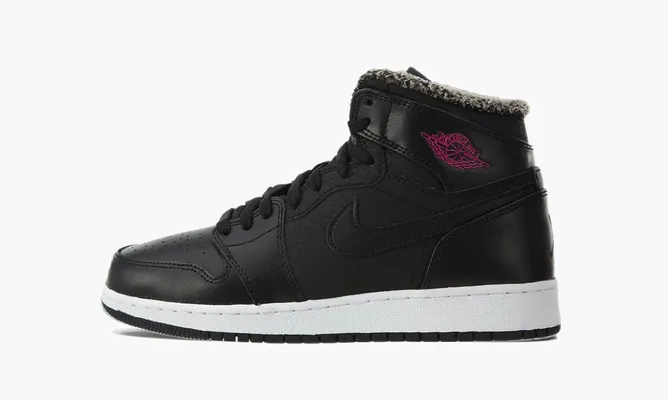 Кроссовки Air Jordan 1 Retro High GS «Fleece Black Pink» черный