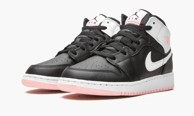Кроссовки Air Jordan 1 Mid GS «Arctic Pink Black» черный