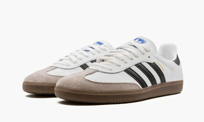 Кроссовки Adidas Samba OG «Cloud White Core Black» белый