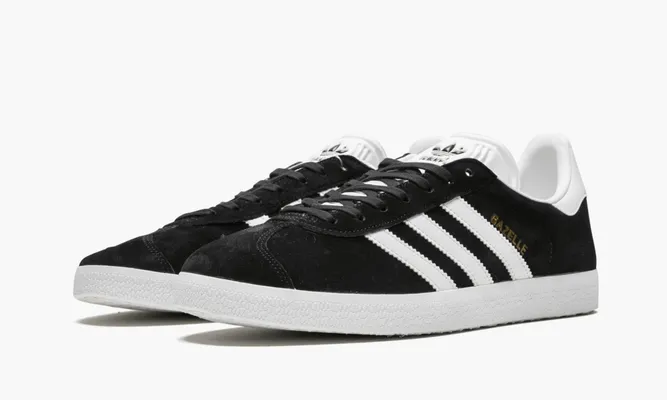 Кроссовки Adidas Gazelle «Core Black Cloud White Gold» черный