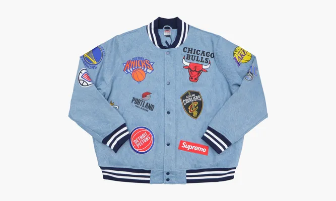 Одежда Nike Supreme X X Nba Teams Warm-up Jacket «Denim» lightBlue