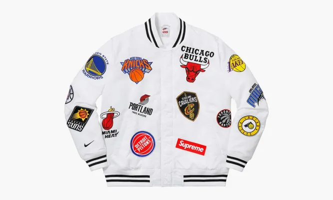 Одежда Nike Supreme X X Nba Teams Warm-up Jacket «White» белый