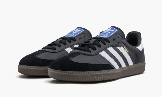 Кроссовки Adidas Samba OG «Black White Gum» черный