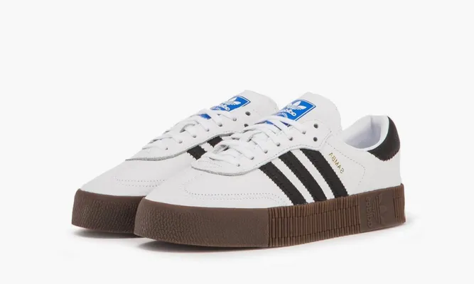 Кроссовки Adidas Samba WMNS «White Black Gum» белый