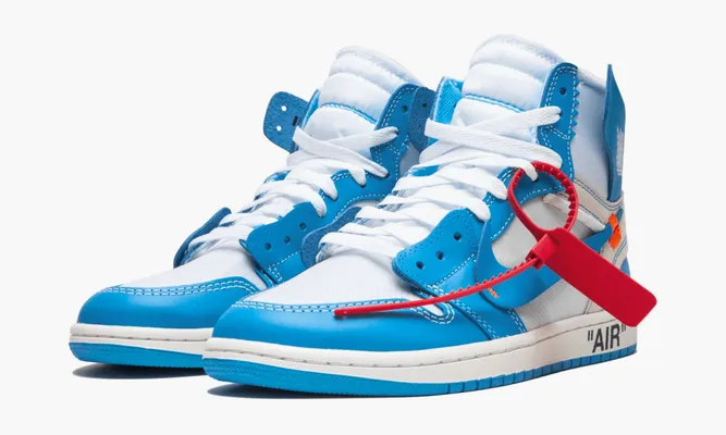 Кроссовки Air Jordan 1 Retro High «Off-white University Blue» lightBlue
