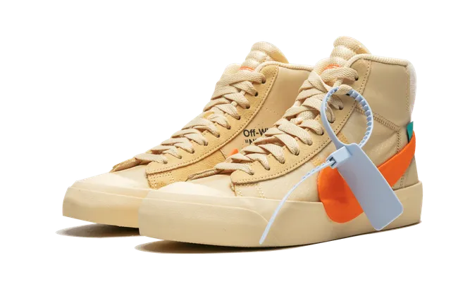 Кроссовки Nike The 10: Blazer Mid «Off-white - All Hallows Eve» кремовый