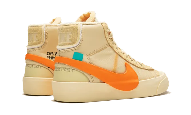 Кроссовки Nike The 10: Blazer Mid «Off-white - All Hallows Eve» кремовый