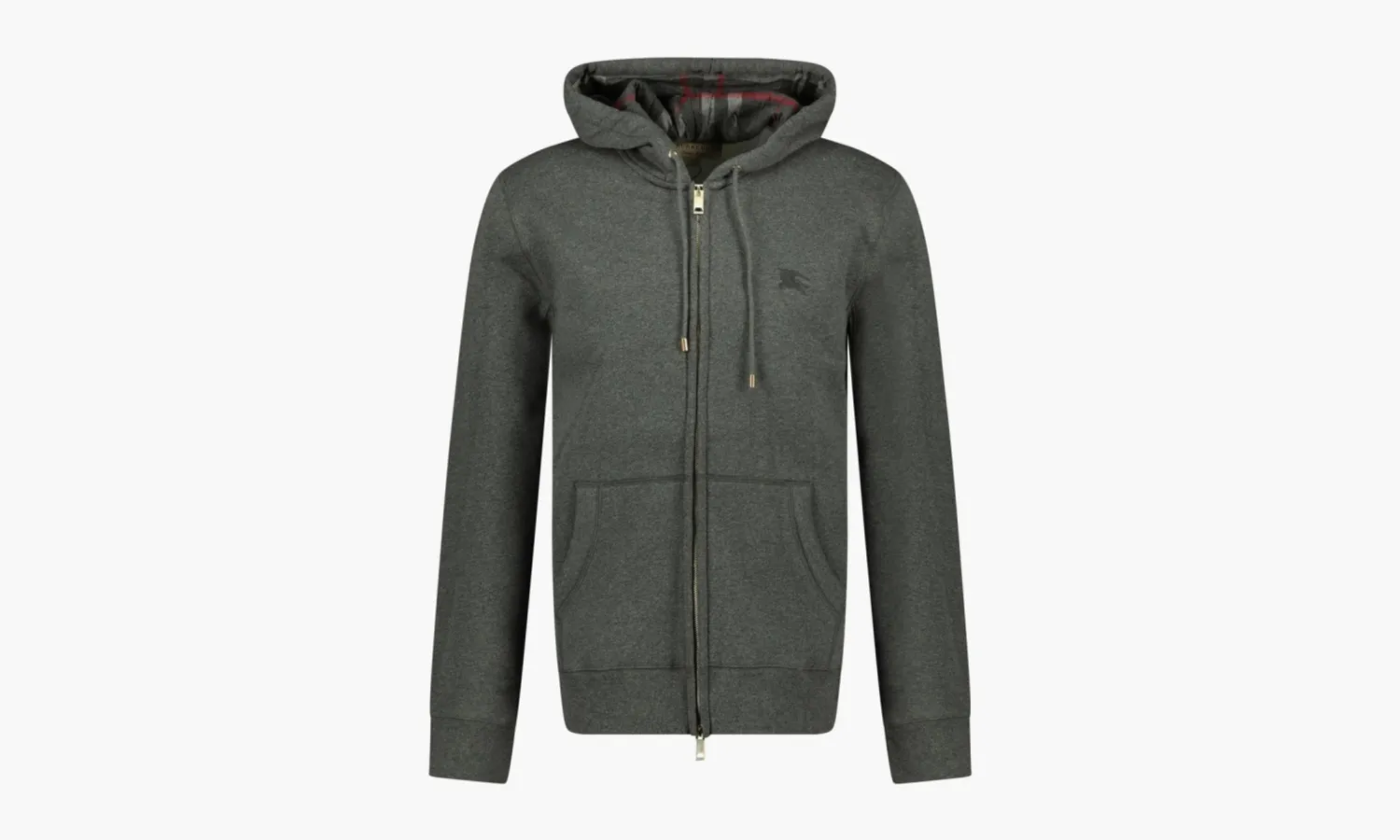 Burberry Clarendon Check Hood Zip Up Hoodie «Grey»