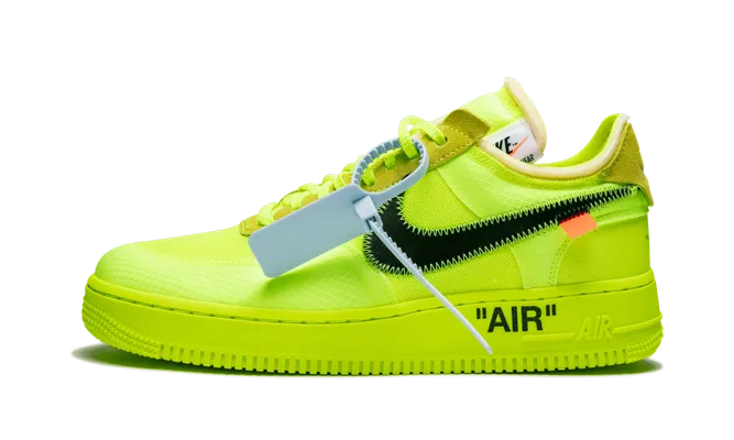 Кроссовки Nike The 10: Air Force 1 Low «Off-white Volt» зеленый
