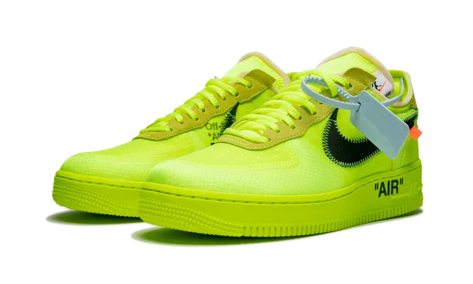 Кроссовки Nike The 10: Air Force 1 Low «Off-white Volt» зеленый