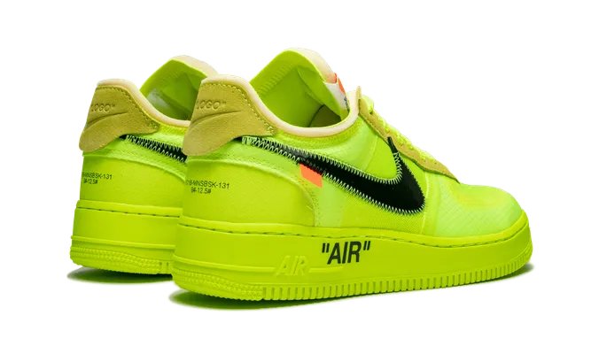 Кроссовки Nike The 10: Air Force 1 Low «Off-white Volt» зеленый