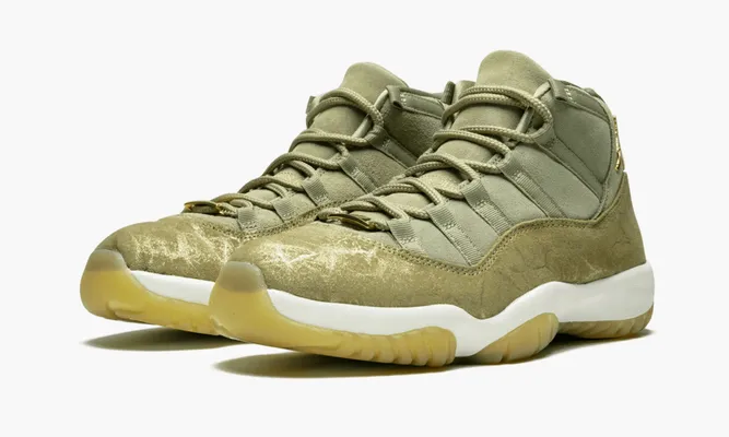 Для баскетбола Jordan 11 Retro WMNS «Neutral Olive» зеленый