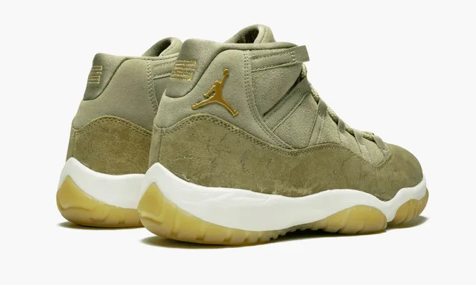 Для баскетбола Jordan 11 Retro WMNS «Neutral Olive» зеленый