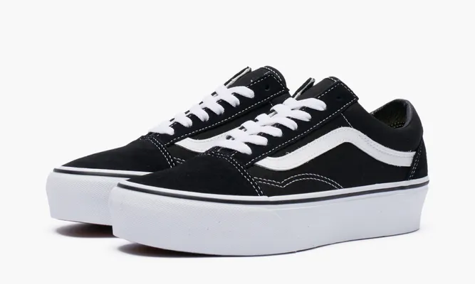 Кроссовки Vans Old Skool Platform «Black White» белый