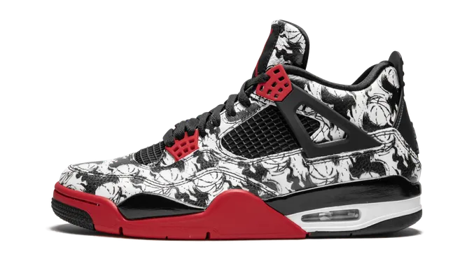 Кроссовки Air Jordan 4 Retro Sngl Dy «Singles Day / Tattoo» черный,белый