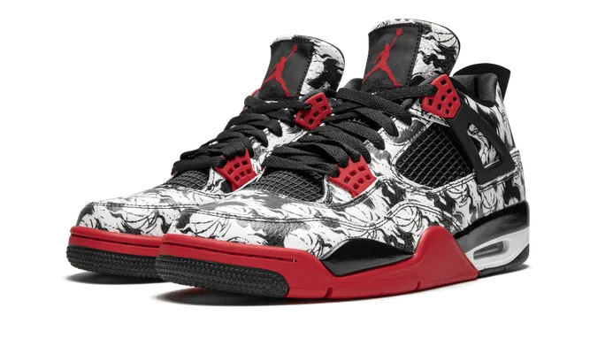 Кроссовки Air Jordan 4 Retro Sngl Dy «Singles Day / Tattoo» черный,белый