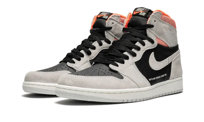 Кроссовки Air Jordan 1 High OG «Neutral Grey / Hyper Crimson» розовый
