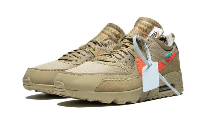 Кроссовки Nike The 10: Air Max 90 «Off-white / Desert Ore» коричневый