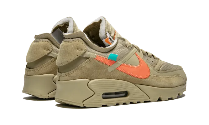 Кроссовки Nike The 10: Air Max 90 «Off-white / Desert Ore» коричневый