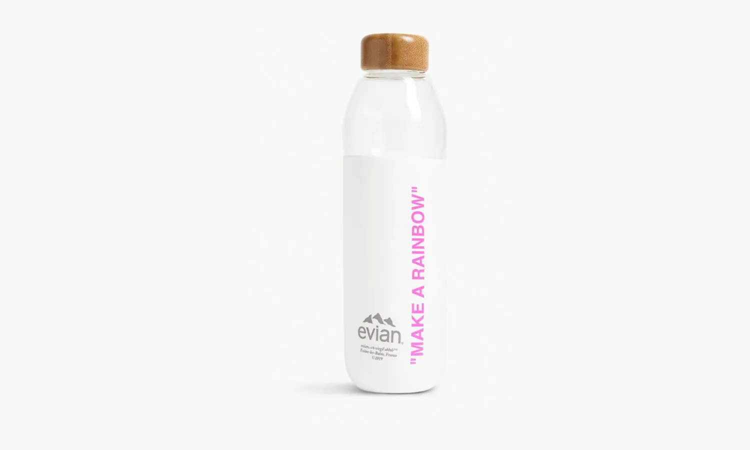 Virgil Abloh X Soma Make A Rainbow Refillable Glass Water Bottle «White / Pink»