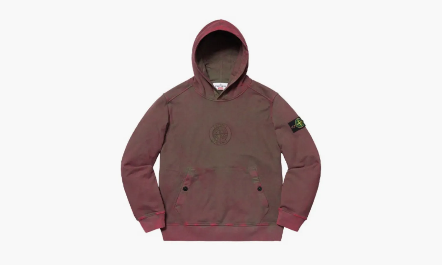 Stone Island X Supreme Hooded Sweatshirt «Red»
