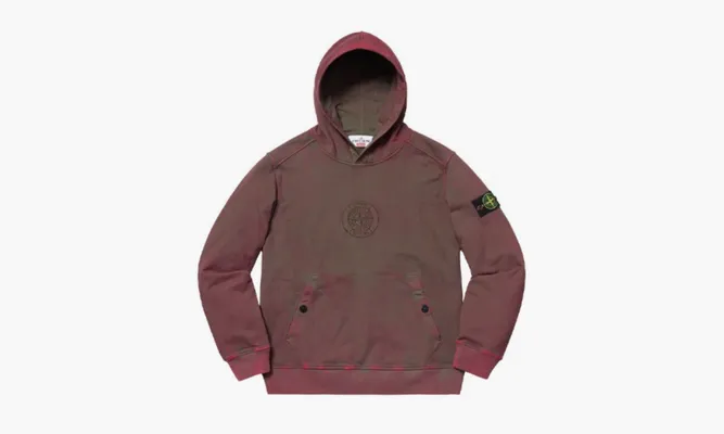 Одежда Stone Island X Supreme Hooded Sweatshirt «Red» красный