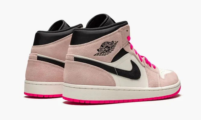 Кроссовки Air Jordan 1 Mid SE «Crimson Tint / Hyper Pink» розовый