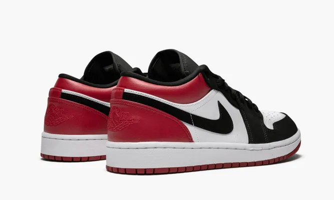 Кроссовки Air Jordan 1 Low «Black Toe» черный,красный