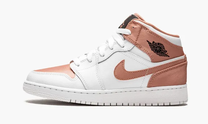 Кроссовки Air Jordan 1 Mid GS «Null» белый