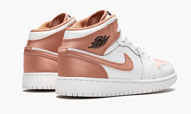 Кроссовки Air Jordan 1 Mid GS «Null» белый